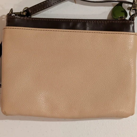 Chala Tan Crossbody Bag with Colorful Bird Design - Picture 3 of 3